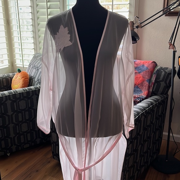 Vintage Soft Pink Sheer Robe - Picture 8 of 8